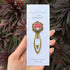 Bronze Hand Embroidered Vintage Style Mushroom Bookmark