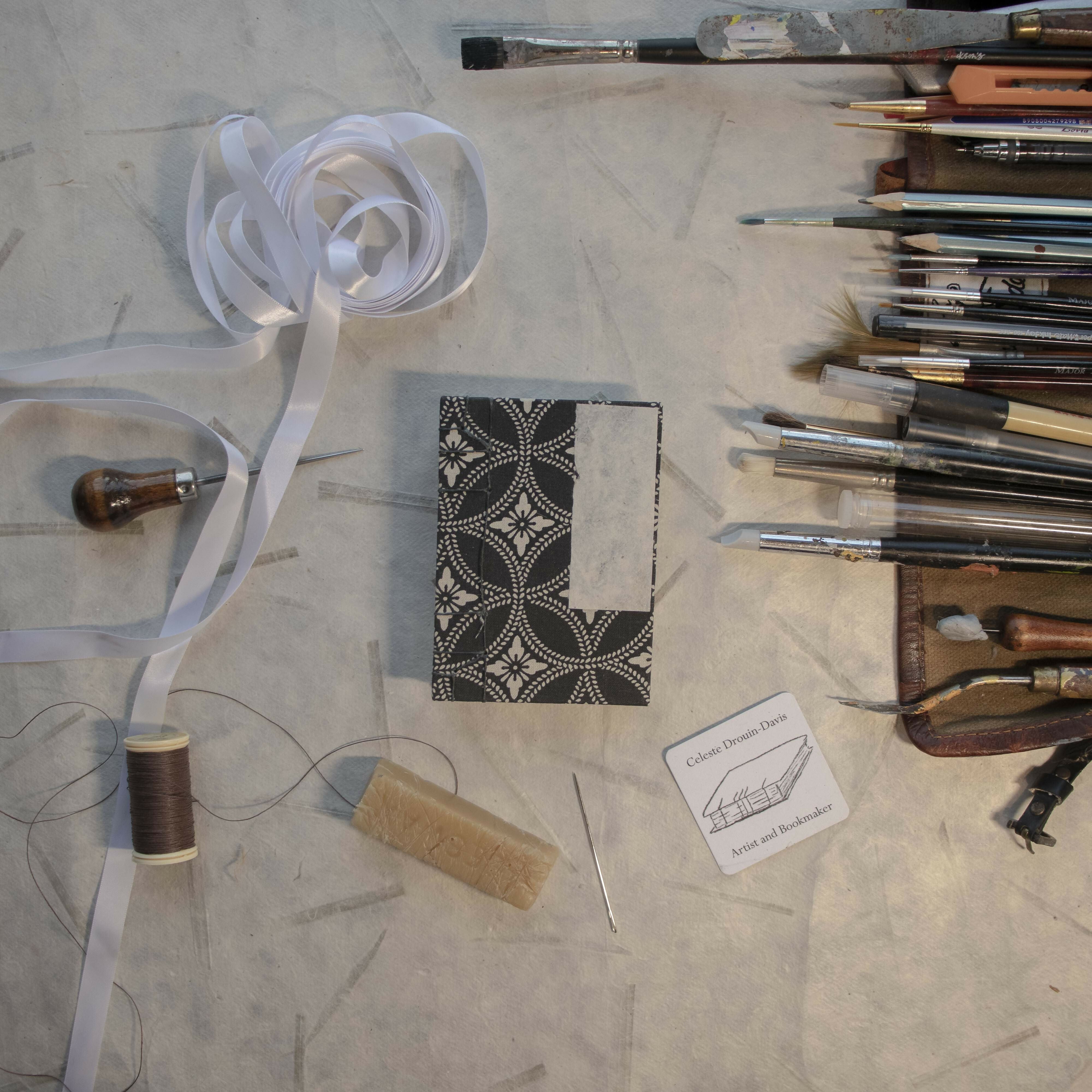 A7 Handmade Artists Sketchbook Coptic Bound