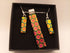 Pink and Gold Hexagon Pendant and Earring Set