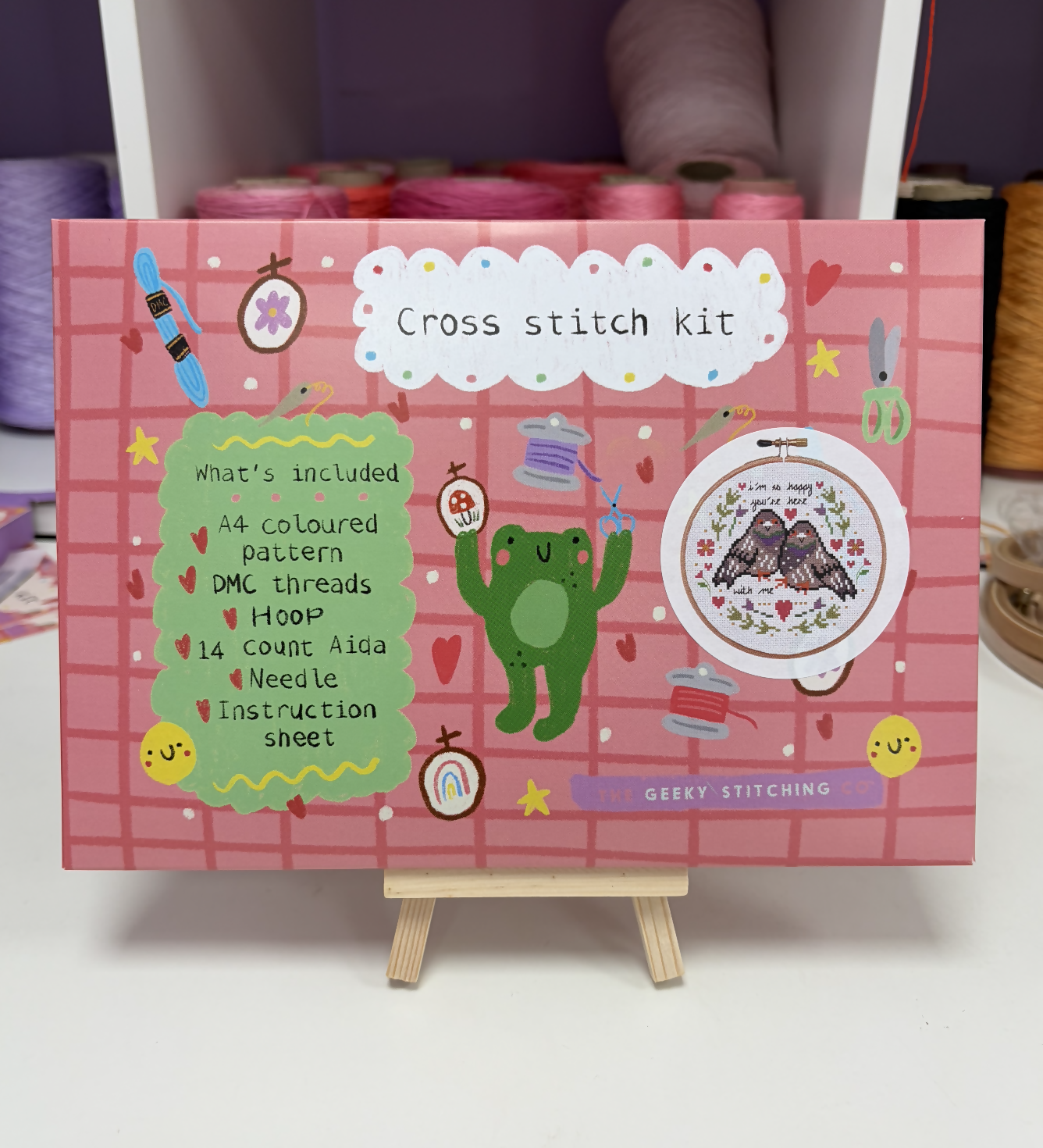 I'm So Happy You're Here With Me (Pigeons) *Cross Stitch Kit*