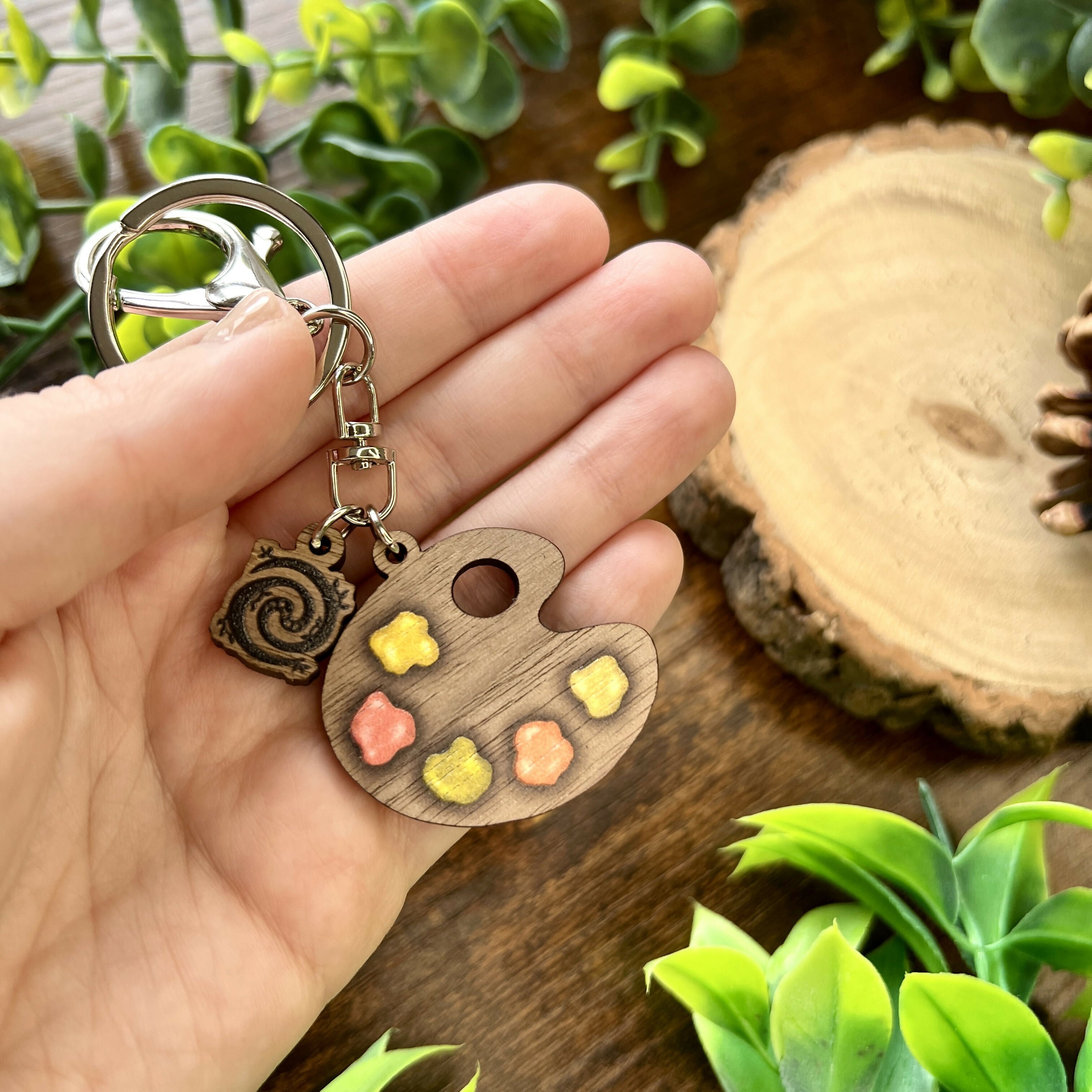 Woodland Wooden Keyring | Eco-Friendly | Art & Soul