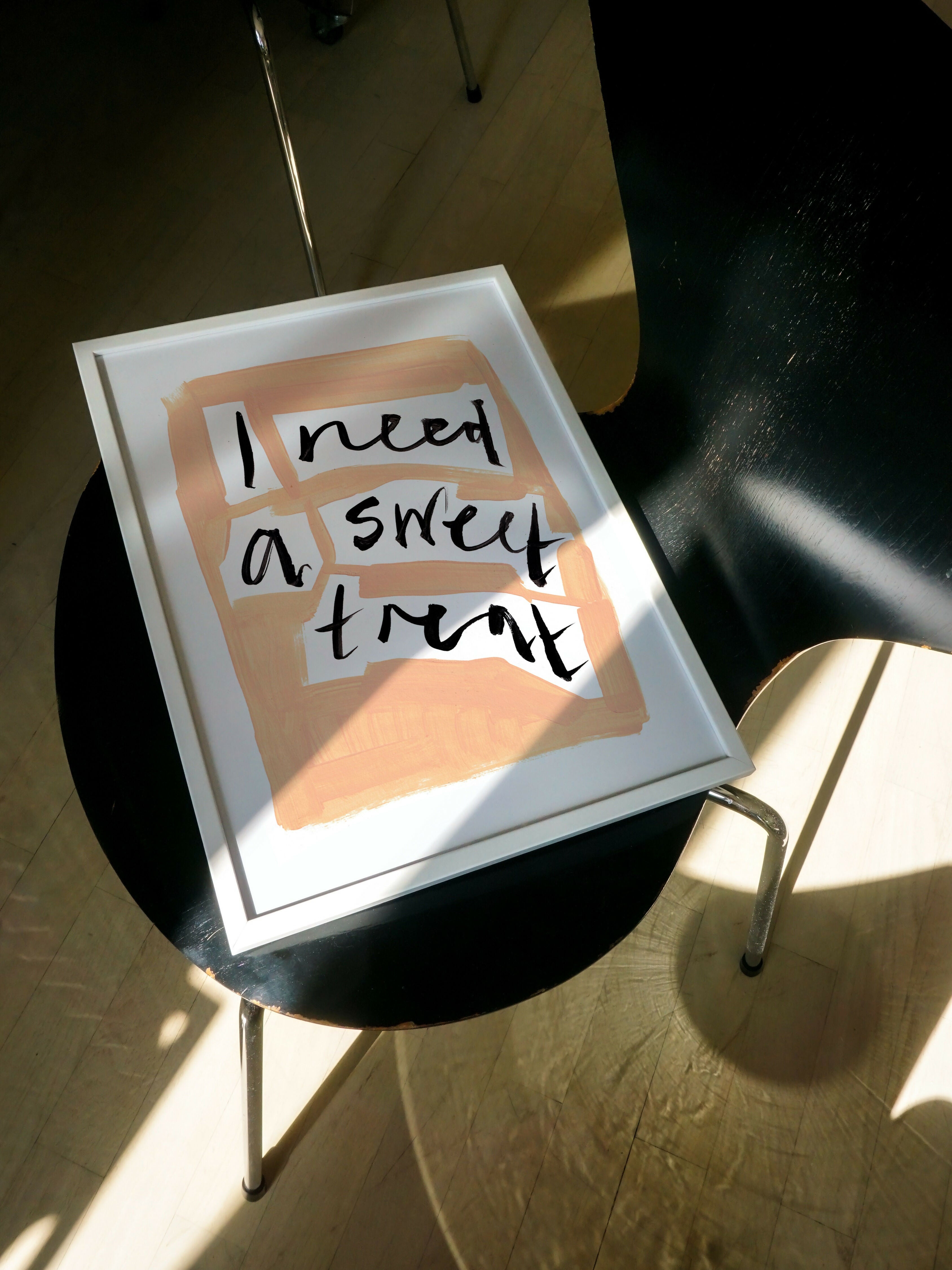 'I Need a Sweet Treat' Hand Painted Art Print