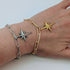 Silver North Star Bracelet on Paperclip Chain