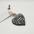 ELEGANT EMBOSSED CERAMIC HEART DECORATION