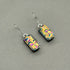 Pink & Orange Raindrop Dichroic Glass Necklace and Earrings Set - Sterling Silver, Handmade by Jade Tapson Glass