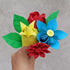 Origami Paper Flower Posy With Leaves
