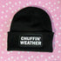 Chuffin Weather Cuffed Rectangular Patch Beanie Hat