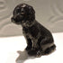 Ceramic Black Cocker Spaniel dog sculpture