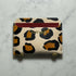 Hand Painted leopard Red cardholder