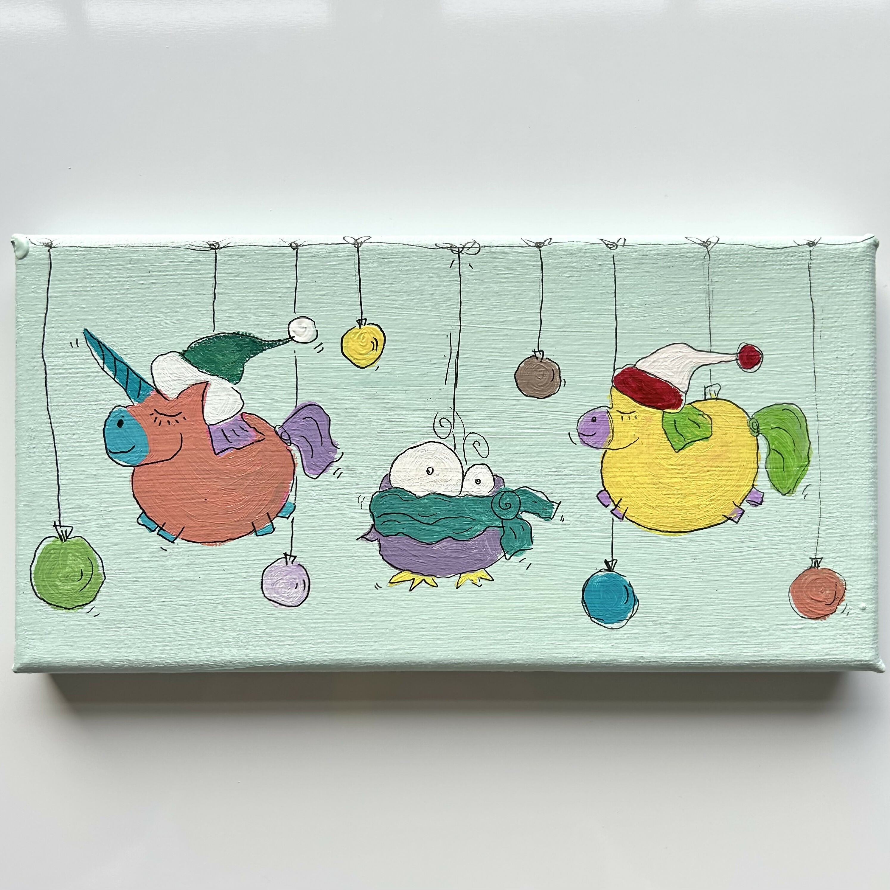 Christmas Baubles Original Artwork