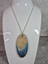 Unique Hand Crafted Cyan, Blue, Ivory and Sand Coloured Pendant