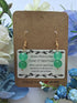 Green Aventurine Earrings on Gold Coloured Sterling Silver Plated Hooks
