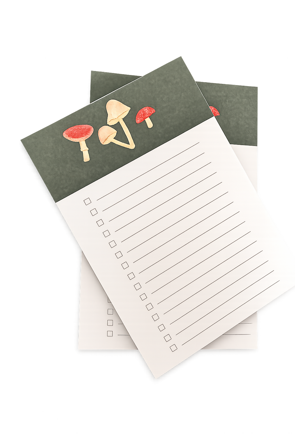 A6 Tear-off Notepad | art led flamingo mushrooms heart tree designs