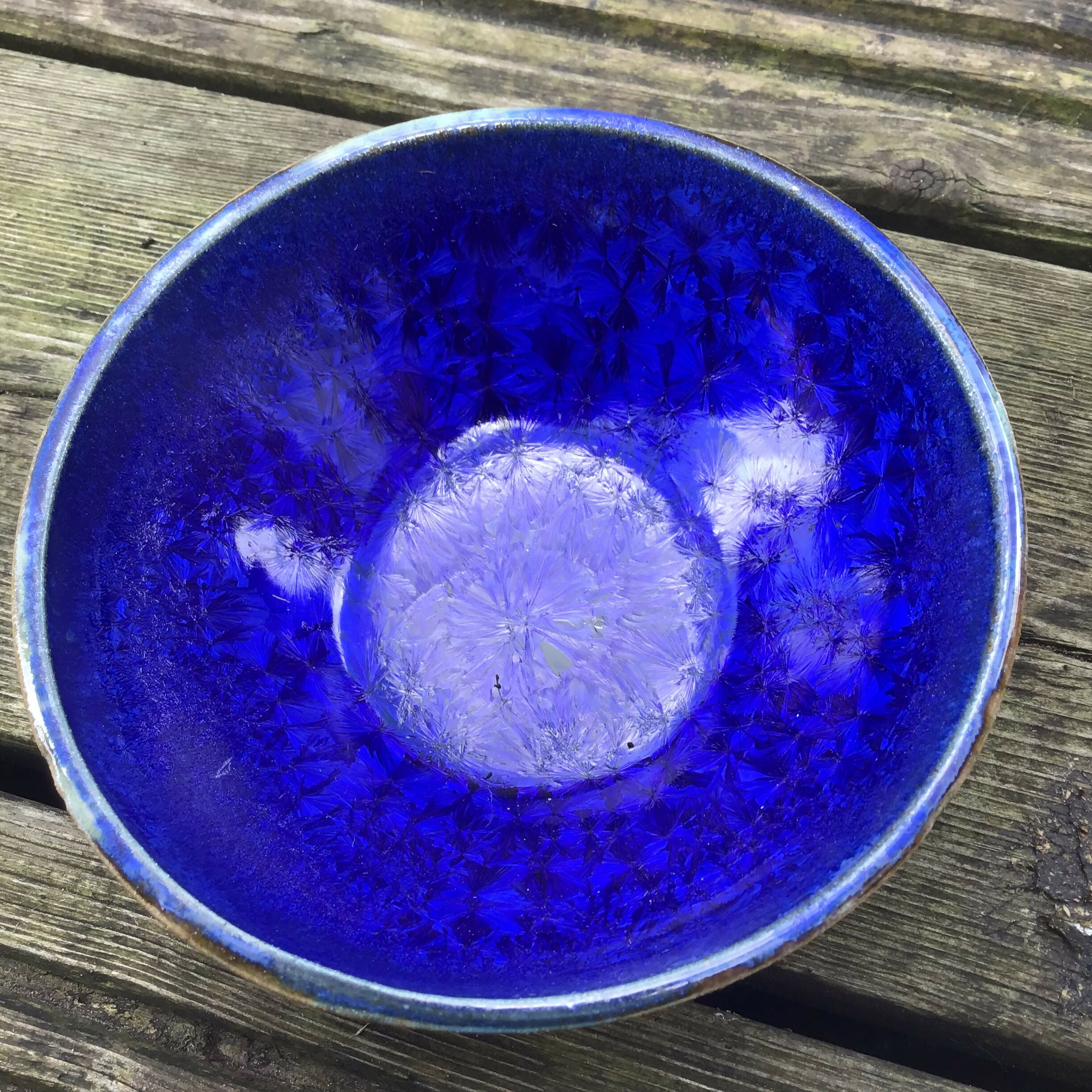 Crystal glazed dish