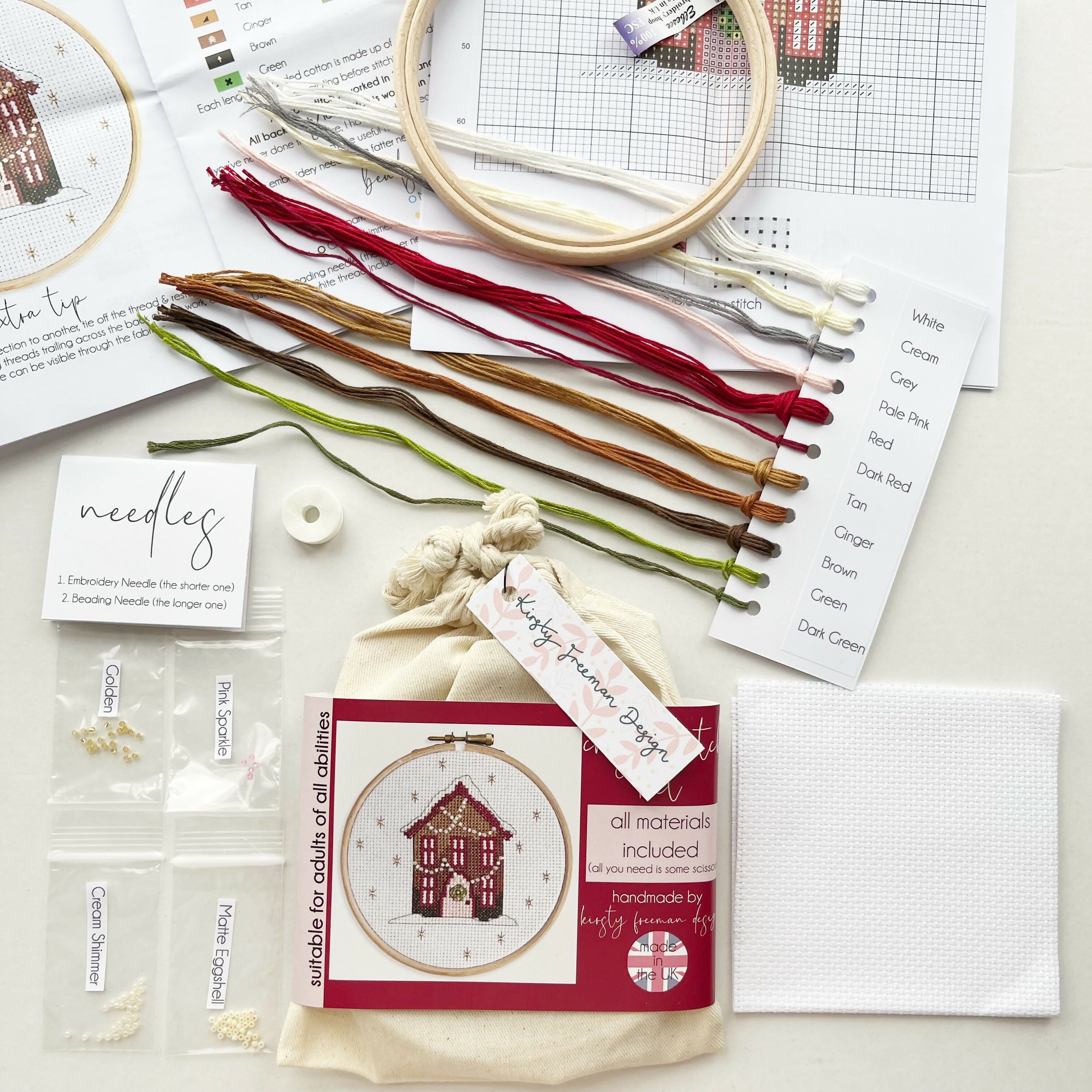 Gingerbread House Christmas Cross Stitch Kit