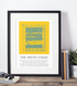 Leeds Rhinos Art Print BRING ON THE RHINOS LYRICS Design in Amber