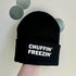 Chuffin Freezin Cuffed Rectangular Patch Beanie Hat