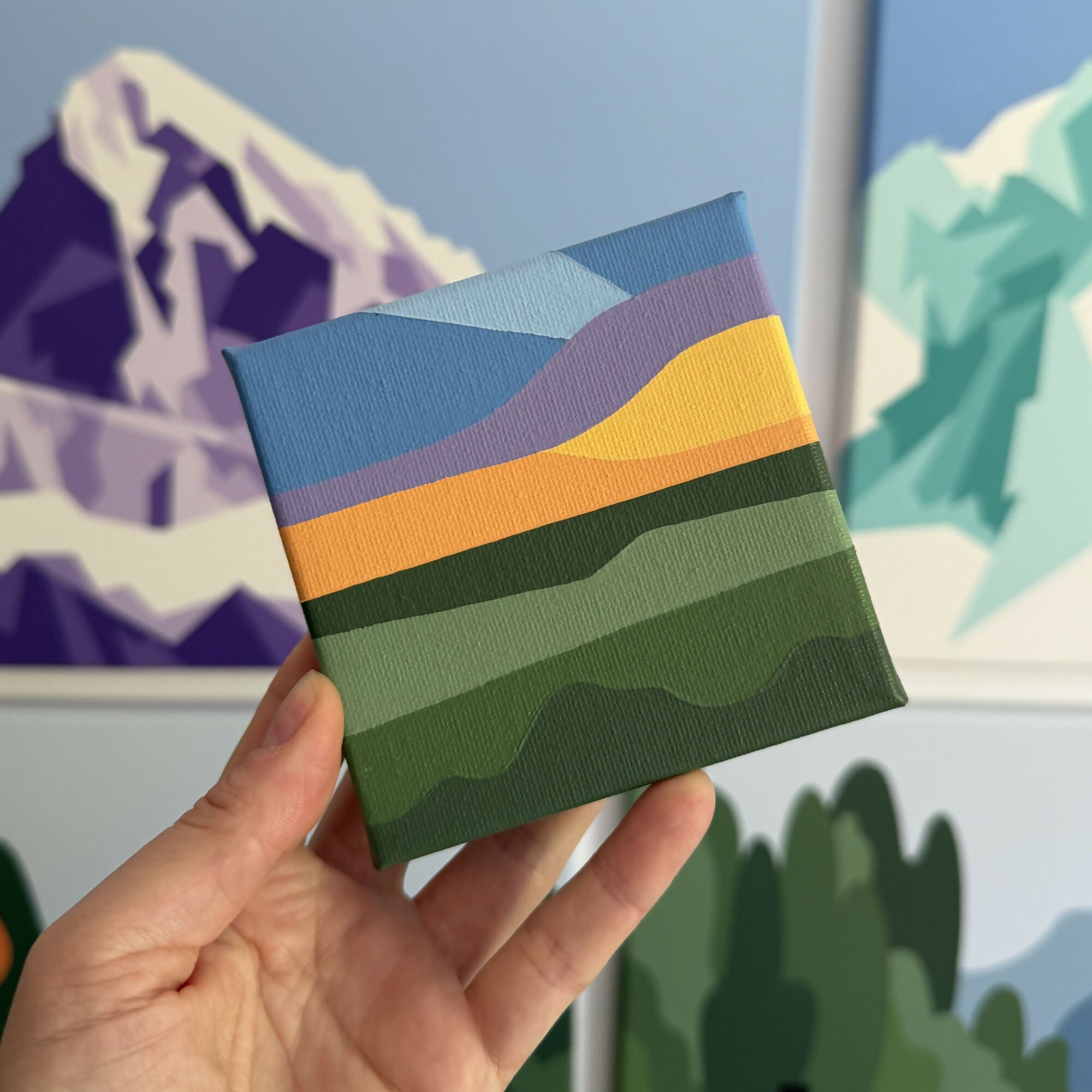 Horizons 10 x 10 cm Original Painting