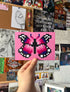 Pixel Pink Butterfly Print A6