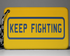 Leeds Utd Keyring KEEP FIGHTING Design