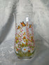 Hand Painted Glass vase, Choice of Flowers.