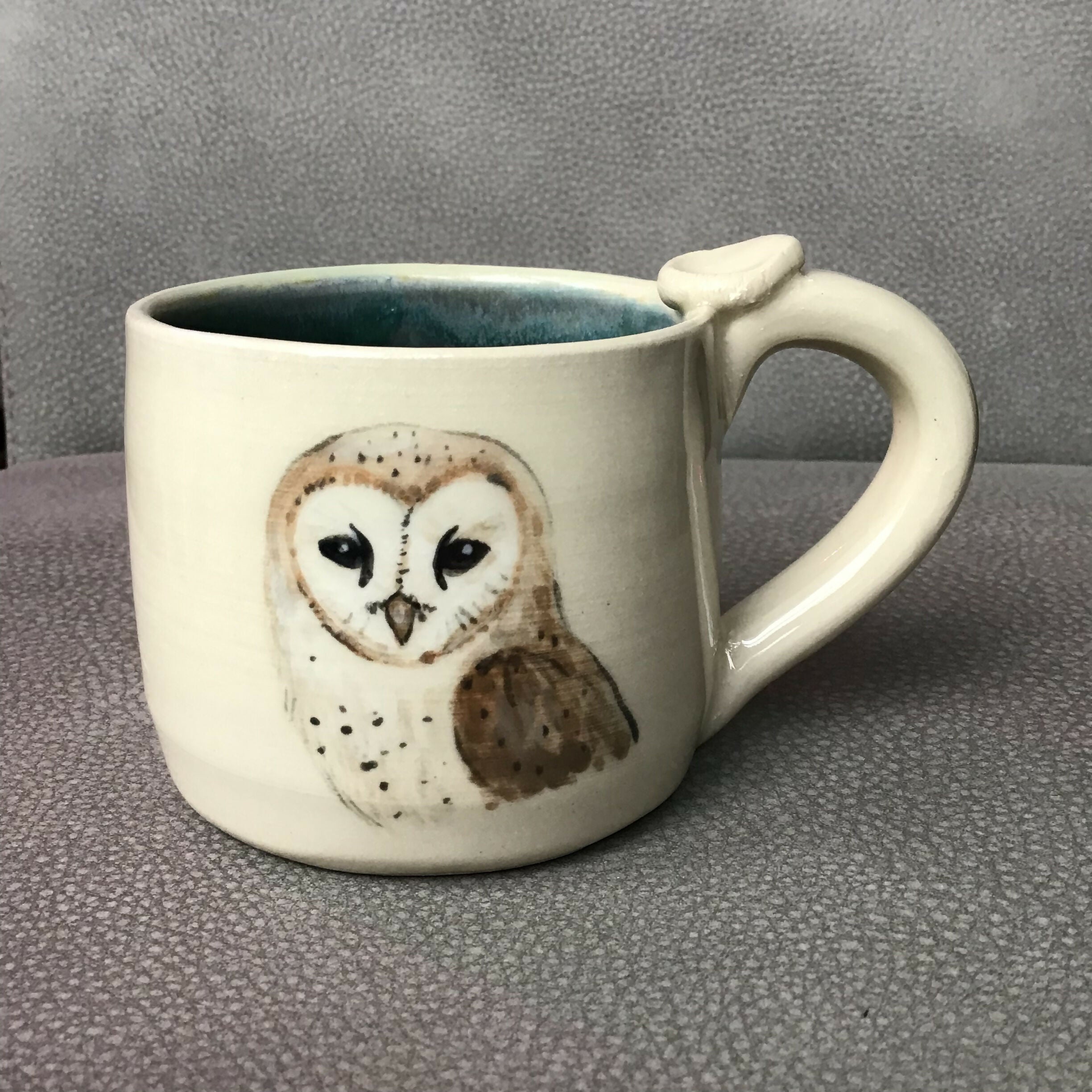 Stoneware Handpainted Animal Mug - Blue