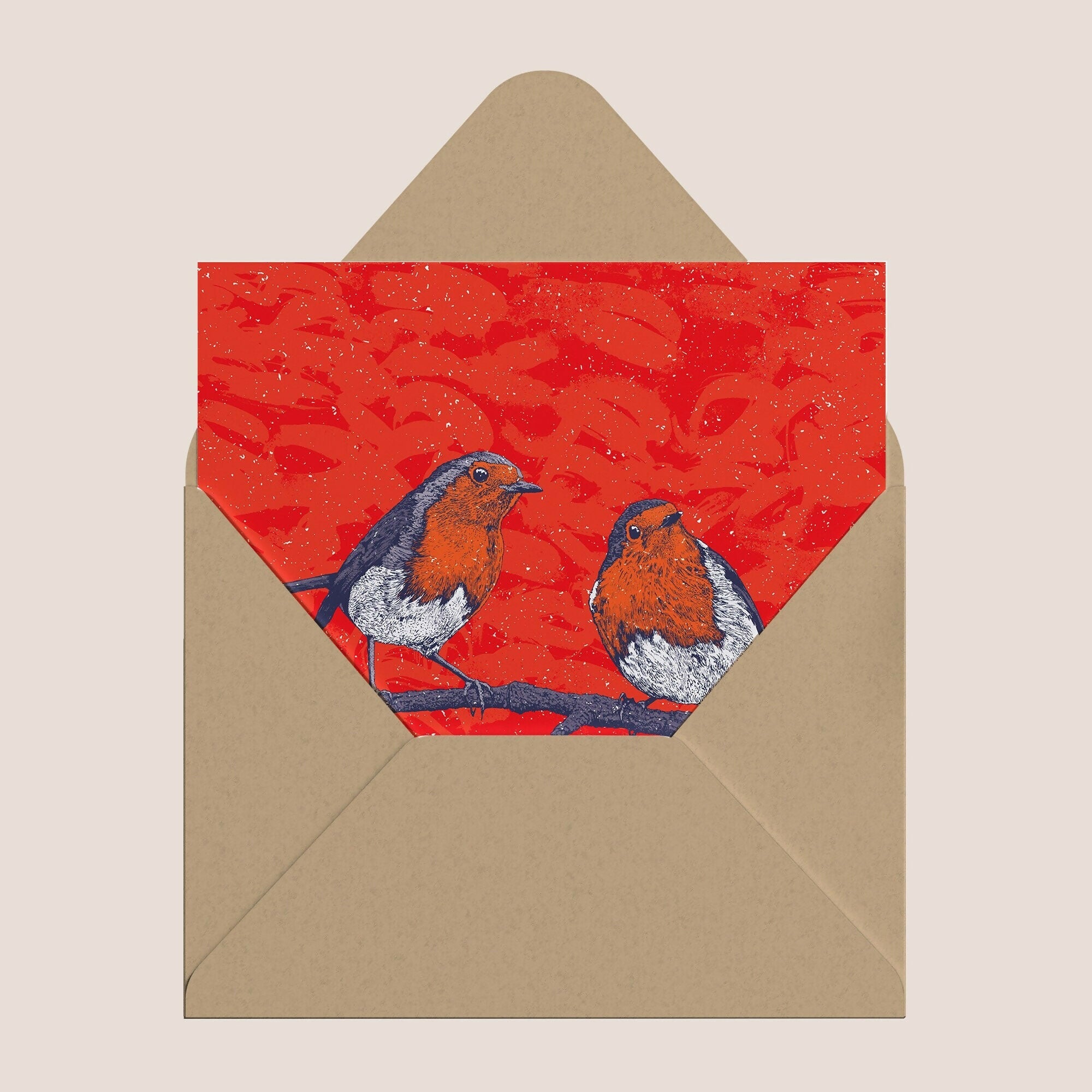 Robins Christmas Greeting Card – Festive Design