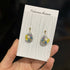 Pendant Crystal Embroidery Earrings (Waterdrop)