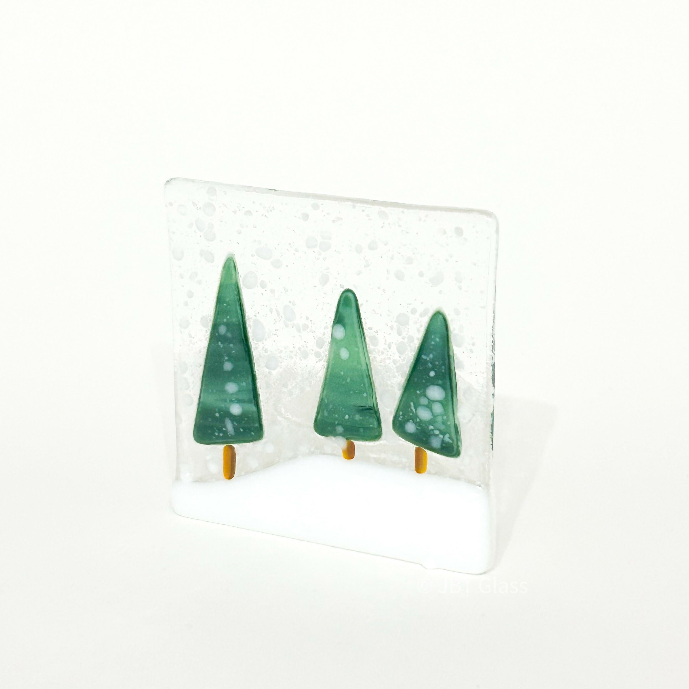 Small 3 Trees In Snow Tea Light