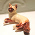 Ceramic Birman cat sculpture