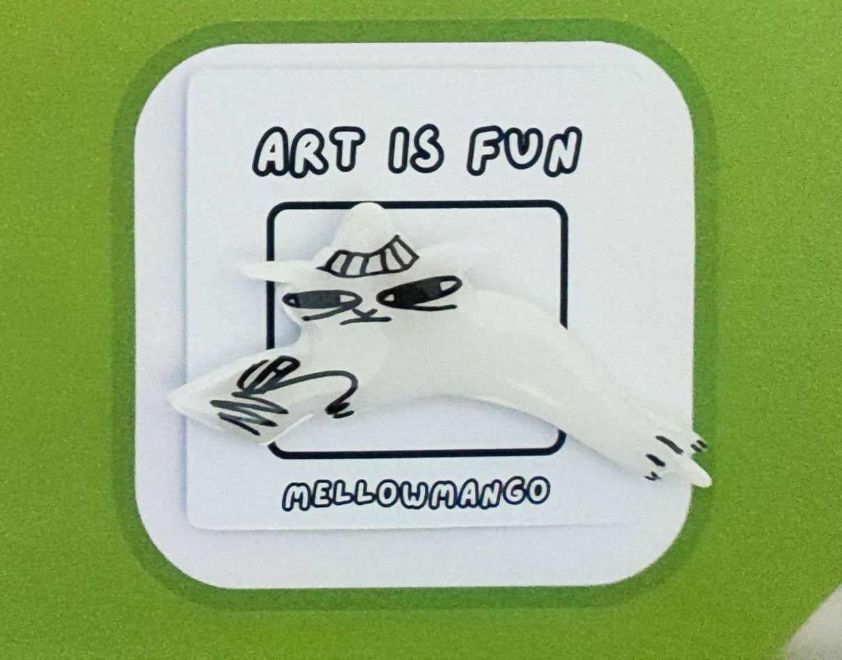 Art Is Fun Handmade Pin