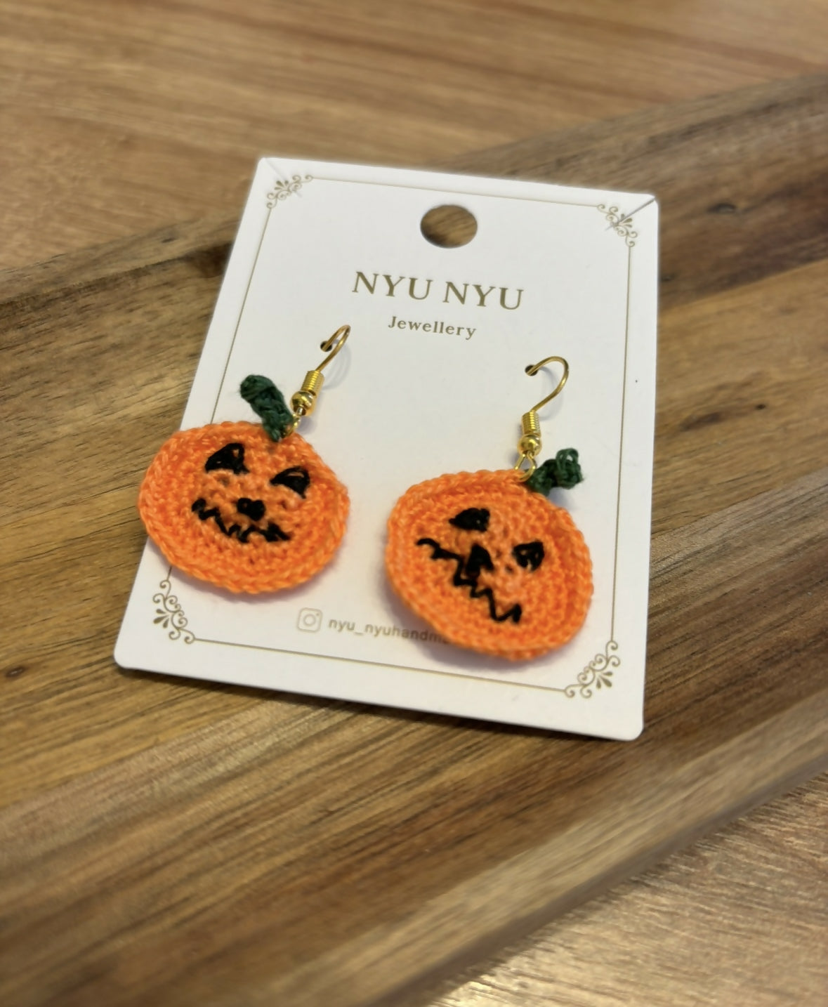 Handmade Micro Crochet Halloween Drop Earrings