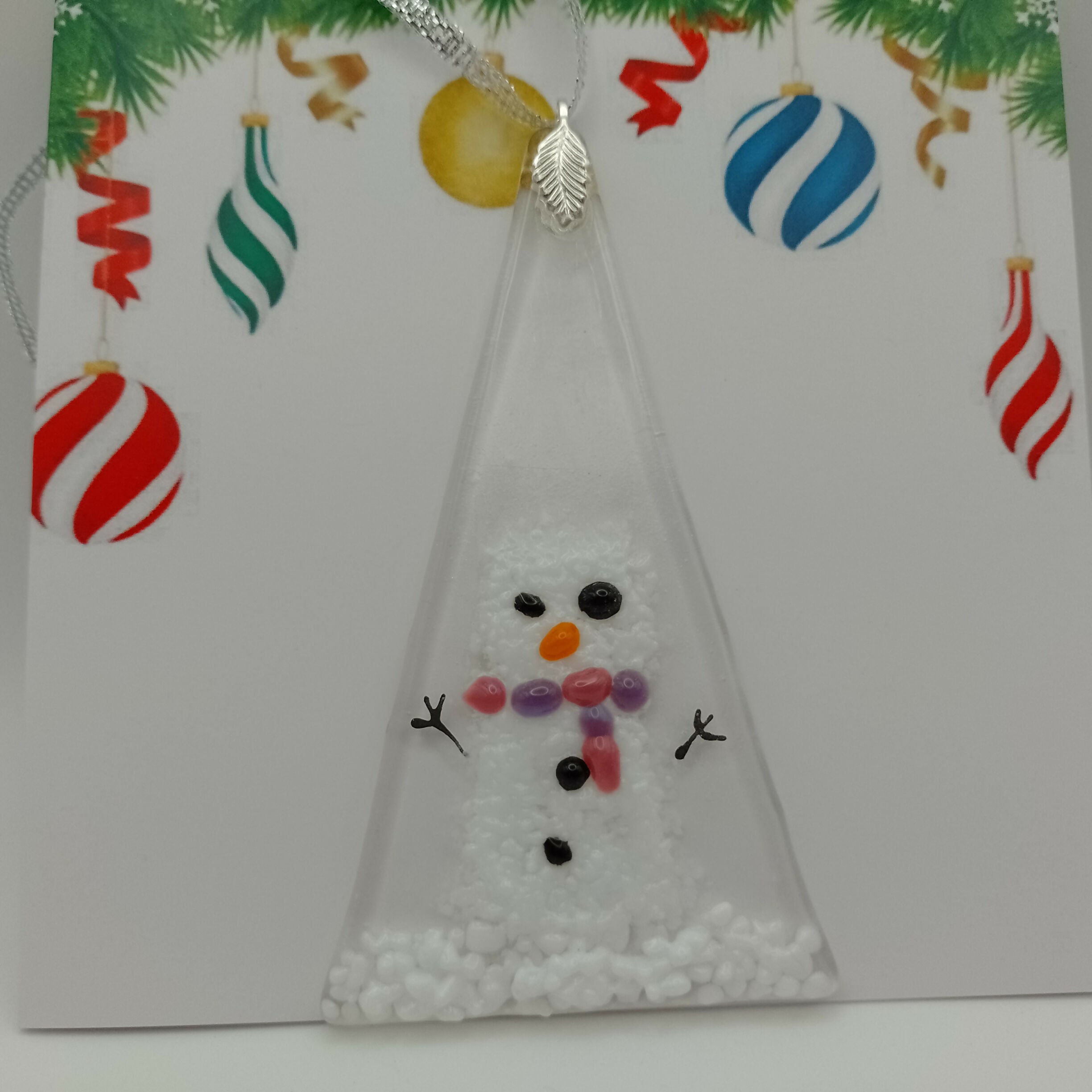 Fused Glass Christmas Card