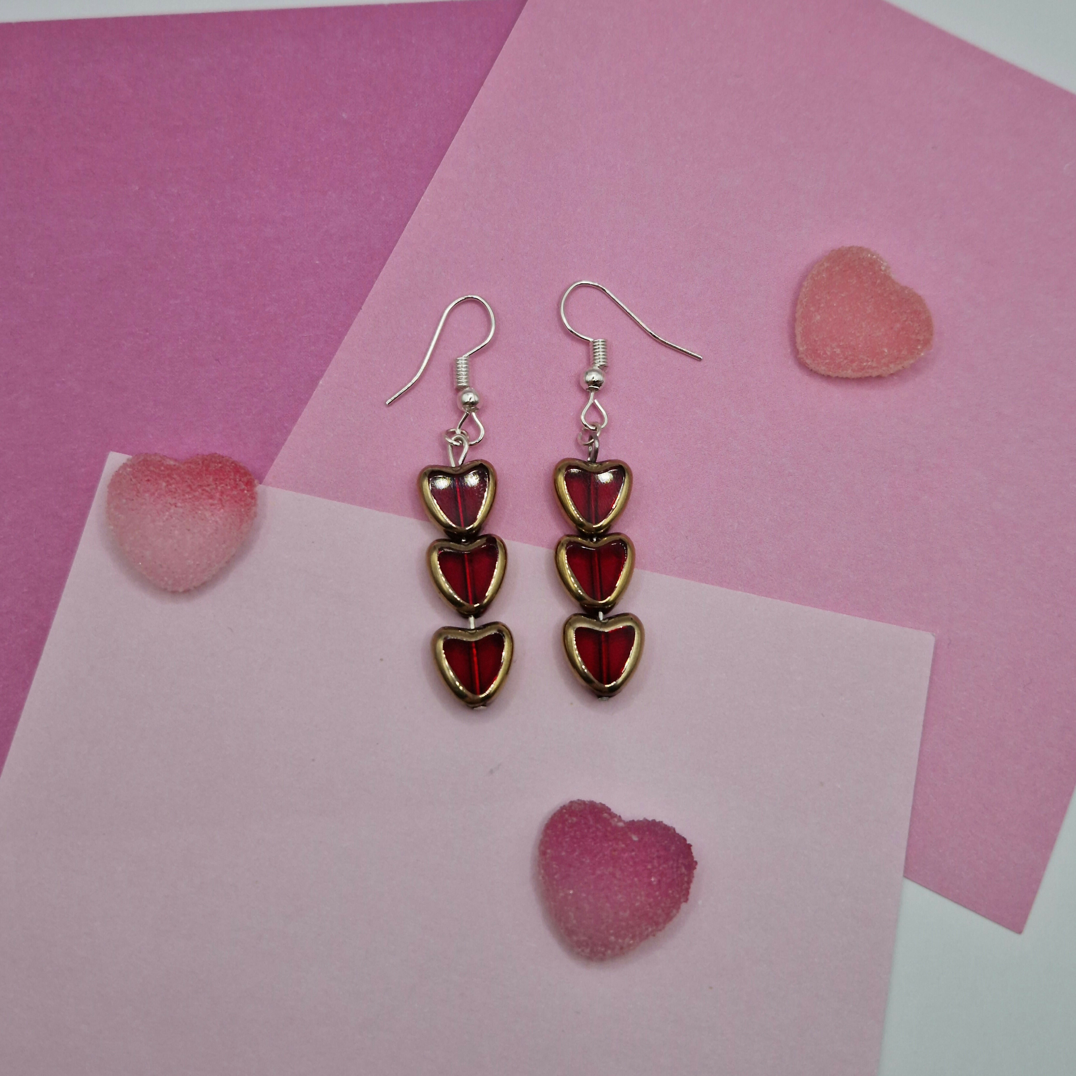 Red Heart Earrings