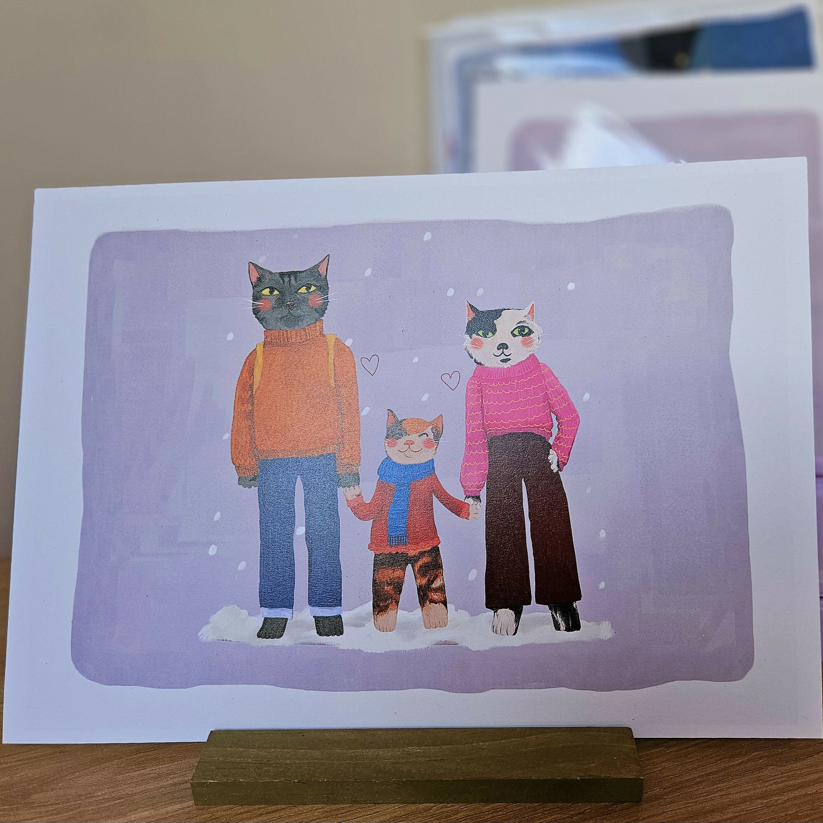 Mittenbaums Cat Family Portait Art Print