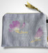 Lilac Magnolias Linen Women’s Zip-Up Pouch