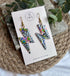 Funky Pattern Collection - Lightening Bolts Polymer Clay Earrings Hooks