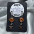 Tiger Print Star Dangle Earrings