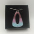Pink and LIght Blue Enamel Pendant