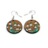 Snowdrops Dangle Earrings (Walnut)