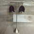 Burgundy Bloom Leather Earring