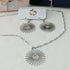Silver Sunburst Necklace on Paperclip Chain