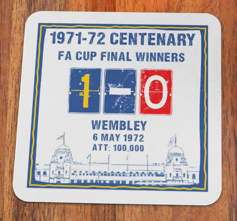 Leeds Utd Coaster 1972 CUP FINAL Design SET OF 2