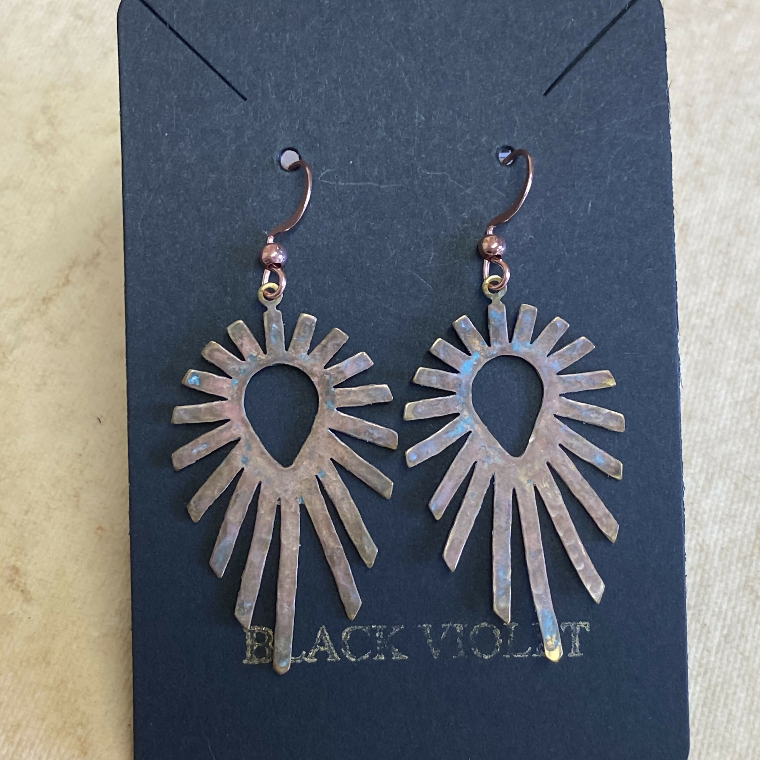 Brass Tribal Talisman Earrings