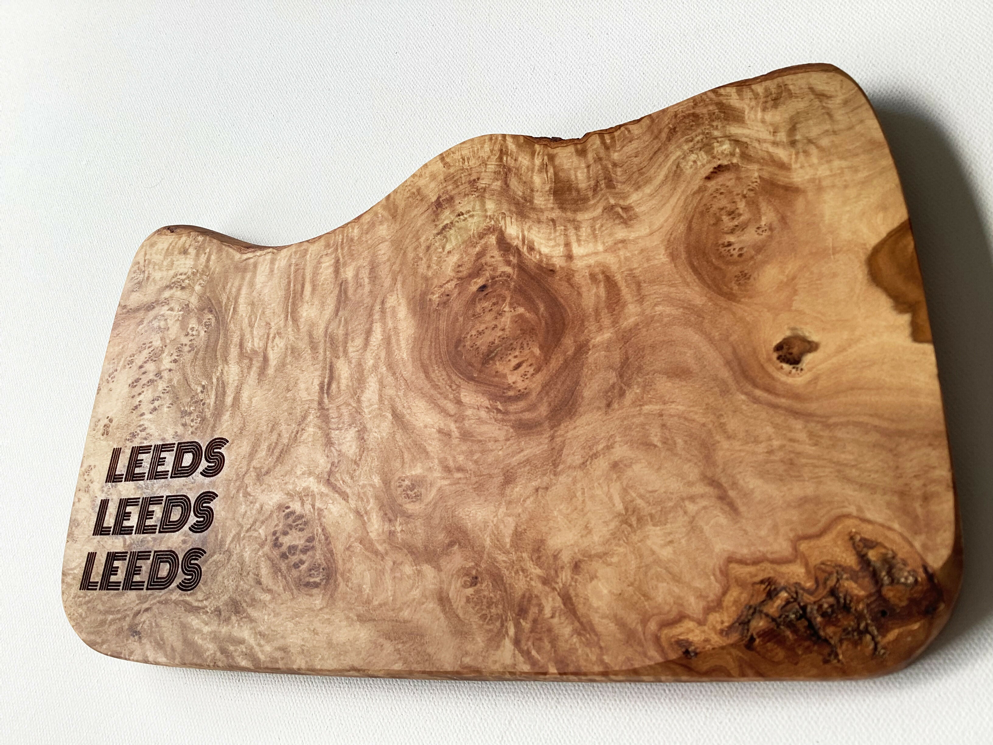Leeds Inspired Olive Wood Chopping Board