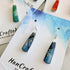 Mini Colourful Silver Dangle Earrings, Multi Coloured, Alcohol Ink Art