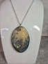 Unique Double Sided Hand Crafted Oval Multi Coloured Pendant