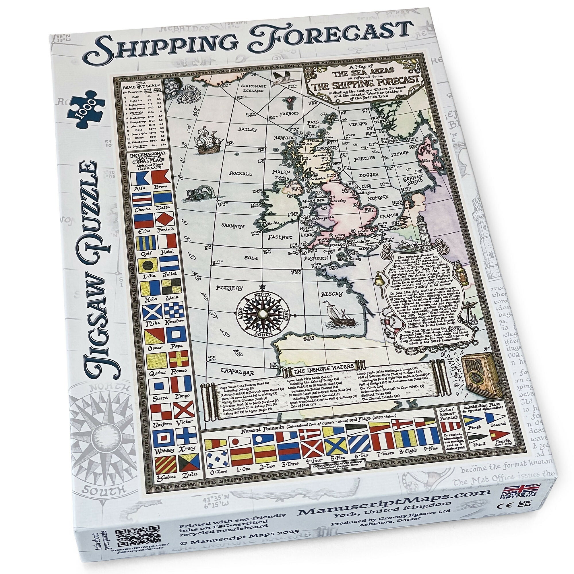 Colour Shipping Forecast Map Jigsaw Puzzle 1000 Pieces