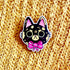 Moody Cat Wooden Pin