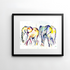 FINE ART PRINT OF ELEPHANT DUO